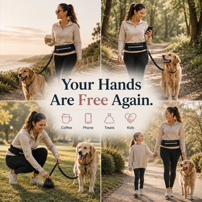 WalkFlow™ -Hands-Free Walking Leash