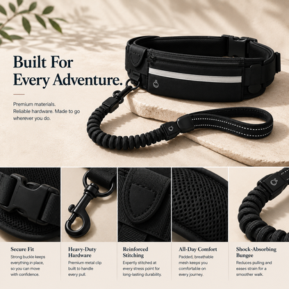 WalkFlow™ -Hands-Free Walking Leash